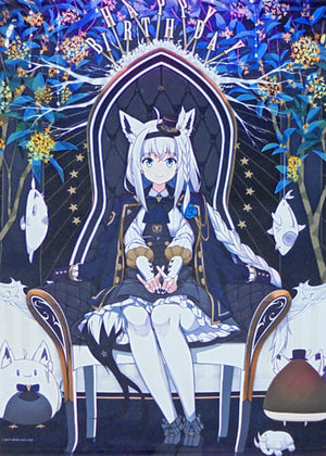 Shirakami Fubuki CNO-sensei Newly Drawn B2 Tapestry Virtual YouTuber Hololive Shirakami Fubuki Birthday Memorial 2020 Single Item Tapestry [USED]