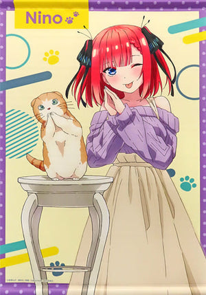 Nakano Nino with Cat B2 Tapestry The Quintessential Quintuplets Movie Tapestry [USED]