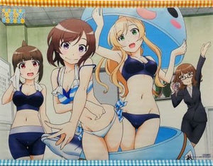 Nanako & Midori & Yui & Saori Animation Newly Drawn B2 Tapestry Blu-ray/DVD Locodol Toranoana Whole Volume Purchase Bonus Tapestry [USED]