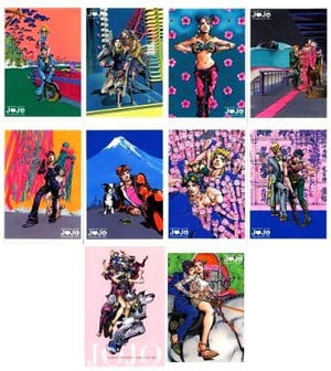 JoJo's Bizarre Adventure Postcard 10 Set Araki Hirohiko Original Drawing Exhibition Jojo Exhibition Postcards [USED]