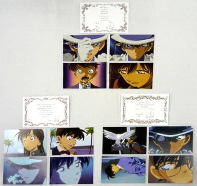 Conan Edogawa, etc. Detective Conan Sega Lucky Kuji Conan Vs Kid the Phantom Thief Post Card Set Kid Prize All 3 Types Set Postcards [USED]