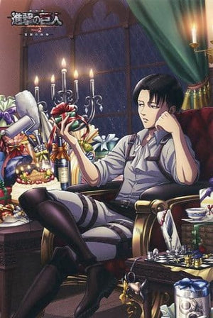 Levi Postcard Attack on Titan: The Roar of Awakening Animate & I.G Store Limited Levi Birthday ver. Advance Ticket Bonus Postcards [USED]