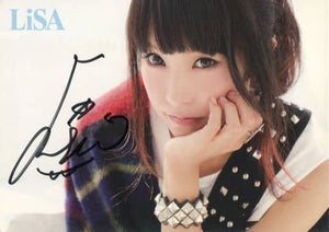 LiSA Shirushi Autographed Postcard Release Commemorative Special Mini Live Limited Participation Benefits Postcards [USED]