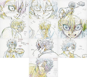 Sinazugawa Sanemi Exhibition Original Drawing Postcard Set 10 Set Demon Slayer: Kimetsu no Yaiba Character Emaki Cafe in ufotable cafe Postcards [USED]