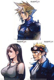 Cloud & Tifa & Sid Postcard 3 Set Final Fantasy VII G-Bike Postcards [USED]