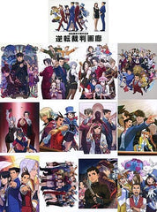 Ryuichi Naruhodo, etc. Ace Attorney Post Card Set 15th Anniversary Ace Attorney Gallery Limited 12 Pieces Postcards [USED]
