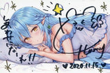 Yukihana Lamy Autographed illustration Postcard Newly Drawn by Mr. HAONI Virtual YouTuber Holo Live Yukihana Lamy Birthday Memorial 2020 Commemorative Voice & Commemorative Goods All Set Purchase Bonus Postcards [USED]