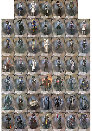 SSR Costume Setting Picture Postcard Identity V Museum 2021-2022 in Animate Target Product Purchase Benefits All 47 Types Set Postcards [USED]