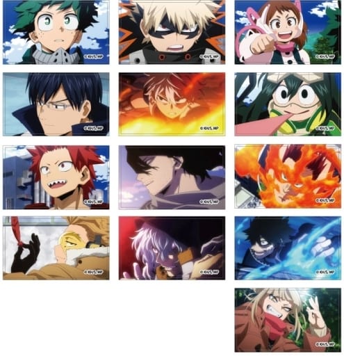 Katsuki Bakugo, etc. My Hero Academia Trading Fabric Postcards All 13 Types Set Postcards [USED]