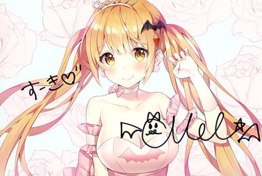 Yozora Mel Vtuber Hololive Postcard with Autographed Message First Individual Voice Memorial All Voice Sets Purchase Privilege Postcards [USED]