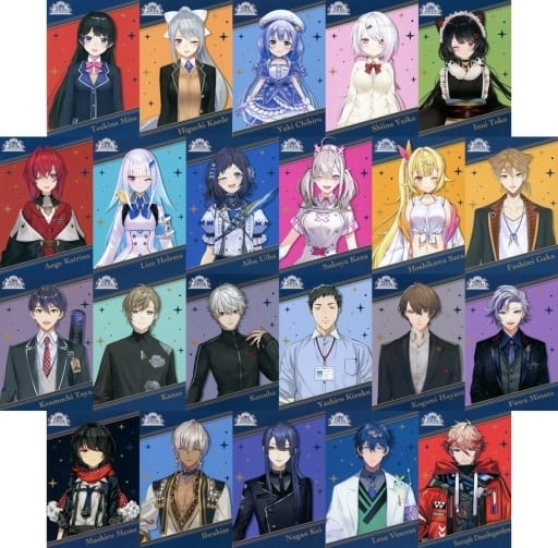 Tsukino Mito, etc. Vtuber Nijisanji Postcard animate Limited 5th Anniversary Fair Purchase Privilege For Target Products All 22 Types Set Postcards [USED]