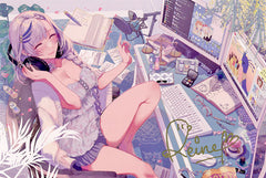 Pavolia Reine Vtuber Hololive Newly Drawn by Iida Pochi. Autographed Postcard Birthday Anniversary 2022 Limited Goods Set Purchase Privilege Postcards [USED]