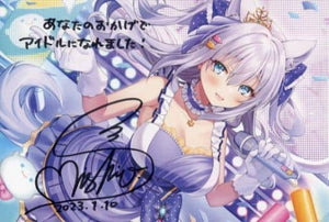 Shirayuki Mishiro Vtuber Noripro Newly Drawn by Otake Okayu Autographed Postcard 3rd Anniversary Voice All Set Purchase Privilege Postcards [USED]