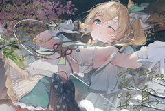 Kazama Iroha Vtuber Hololive Foil Stamped Reproduction Signature & Postcard with Message Newly Drawn by Umibozu 1st Anniversary Commemorative Full Set Purchase Bonus Postcards [USED]