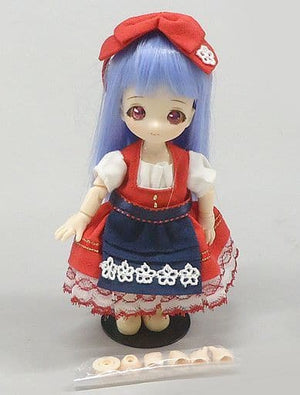 Vanilla Blue Purple Long Straight Apron Dress Dolce Original Mini Sweets Doll Doll [USED]