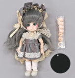 Viola Dark Gray Ribbon Wave Dress Dolce Original Mini Sweets Doll Doll [USED]