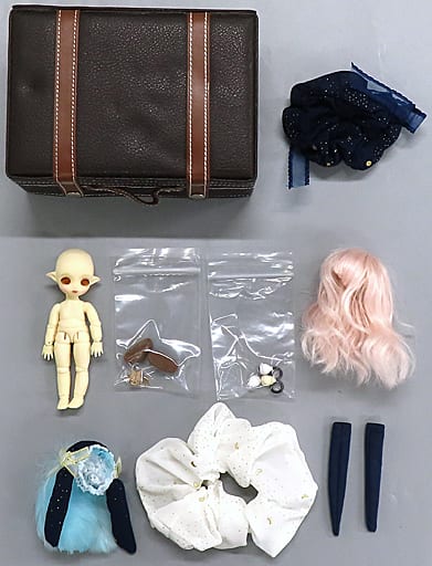 Girl Pink Hair Wave Long Brownie Mini Doll Doll [USED]