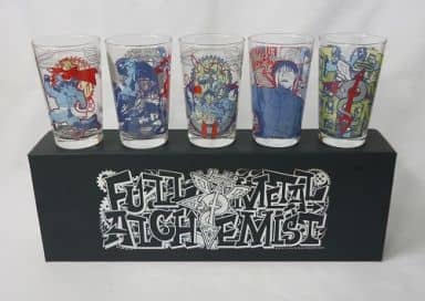 Roy Mustang, etc. Fullmetal Alchemist Glass Set Gangan Original Mail Order Limited Set of 5 Glass [USED]