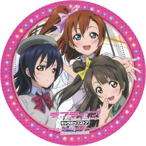 Honoka Kosaka, etc. Love Live! 2nd Grader Character Coaster Chara Pop Store School Idol Trial Lesson Limited Cafe Menu Benefits Coaster [USED]