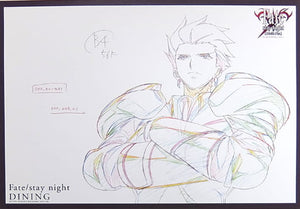 Gilgamesh Original Drawing Paper Luncheon Mat Fate/stay night Realta Nua Fate/stay night DINING Menu Order Benefit Table mat [USED]