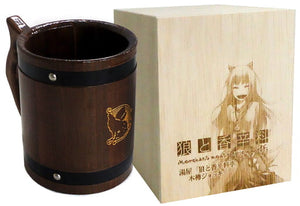 Symbol Mark Brown Wooden Barrel Mug Deluxe Special Edition Spice and Wolf Mug [USED]