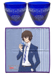 Osamu Dazai Bungo Stray Dogs Sake Cup Yokohama Glass Collaboration Set of 2 Glass [USED]