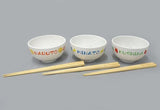 Naruto Family's Special Bowl & Chopsticks Set For 3 People Naruto Shippuden Natsu Naru. Campaign 2012 Naruto Family Award Winners Tableware [USED]