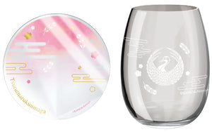 Tsurumaru Kuninaga Touken Ranbu -online- Original Glass and Coaster Set Touken Ranbu -ONLINE- x FamilyMart 6th Anniversary Campaign FamilyMart Glass [USED]