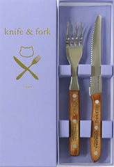 Nekomata Okayu Logo Vtuber Hololive Cutlery Set 1 Million People Plan Ikinari! Steak Limited Tableware [USED]