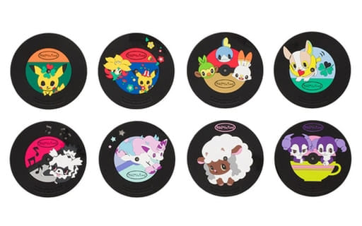 Pikachu, etc. Pokemon Record Type Rubber Coaster Collection Pokemon Time Pokemon Center Limited All 8 Types Set Coaster [USED]