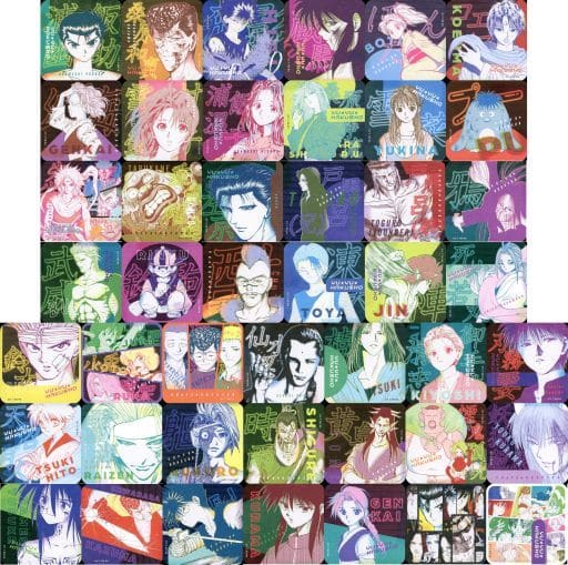 Yusuke Urameshi, etc. Yu Yu Hakusho Art Coasters Yoshihiro Togashi Exhibition Puzzle Limited All 45 Types Set Coaster [USED]