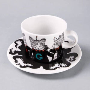 Gustave-kun Kutani Ware Cup And Saucer Cup [USED]