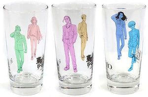 Ken Ryuguji, etc. Tokyo Revengers Limited Edition Newly-Drawn Design Glass Win Original Goods! iD Campaign 2nd Receipt DM Application Course 500 Yen or More Course Winning Item Set of 3 Glass [USED]