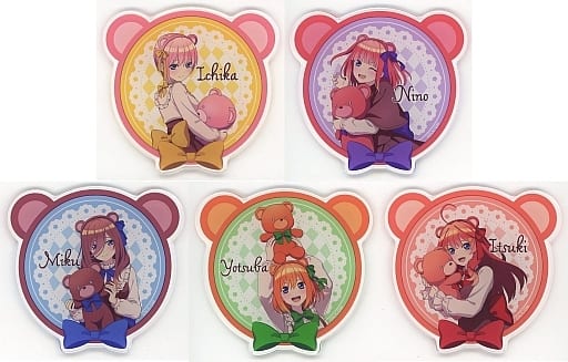 Ichika Nakano, etc. The Quintessential Quintuplets Movie Acrylic Coaster Lawson Loppi HMV&Books Online Limited All 5 Types Set Coaster [USED]