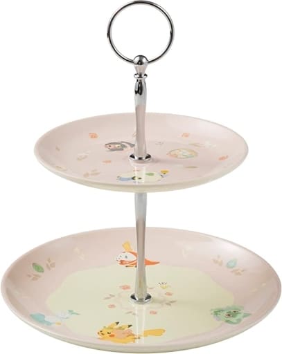 Pikachu, etc. Pokemon Pikachu's Easter Egg Hunt Melamine Cake Stand Pokemon Center Limited Tableware [USED]