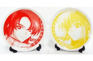 Athrun Zala Cagalli Yula Athha Mobile Suit Gundam SEED Picture Plate Set Gundam Cafe Limited Mobile Suit Gundam Seed Fair Plate [USED]