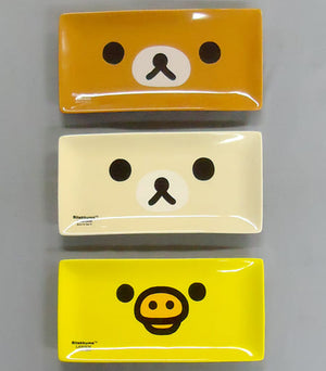 Rilakkuma Side Dish Plate 3 Set Rilakkuma x Lawson 2016 Autumn Rilakkuma Fair Ponta d Point Exchange Item Plate [USED]