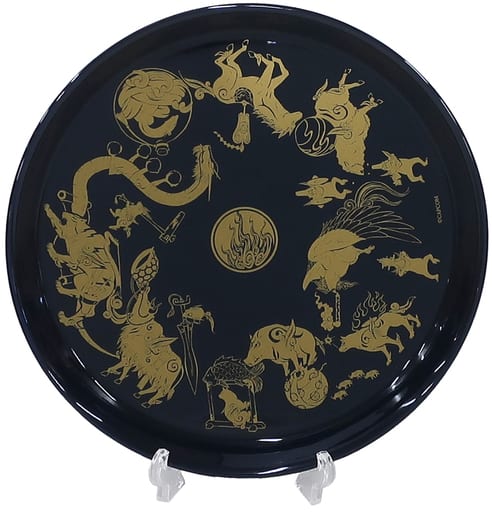 Okami Okami X Hasami Collaboration Hasami Ware Plate Okami 14th Anniversary Collection Official Shop Limited with Plate Stand Plate [USED]