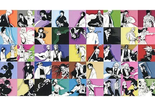 Ichigo Kurosaki, etc. BLEACH Bleach Ex. Original Illustration Coaster Collection 20th Anniversary Original Art Exhibition Bleach Ex. Limited All 45 Types Set Coaster [USED]