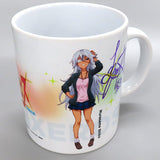 Murasame Shiko & Wakakusa Moena Signed Mug Cup Super HxEros Official App Campaign Winning Item Winning Notice Included Mug [USED]