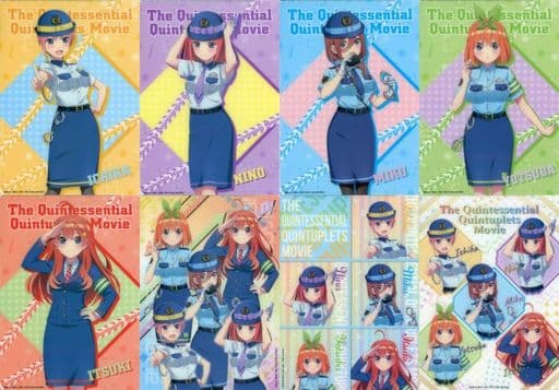 Ichika Nakano, etc. The Quintessential Quintuplets Movie Plastic Sheet Police Style POP UP SHOP In Marui Limited All 8 Types Set Plastic Sheet [USED]