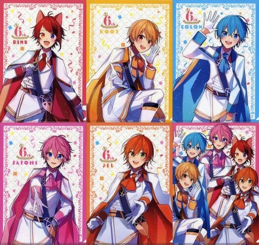 Strawberryprince A4 File Folder 6th Anniversary Ver.!! Animate Limited A4 File Folder Lottery Prize All 6 Types Set File Folder [USED]
