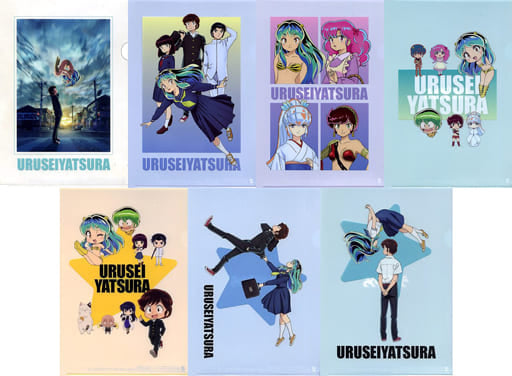 Ataru Moroboshi Ram, etc. Urusei Yatsura Original A4 Clear File LAWSON Limited Target Sweets Purchase Privilege All 7 Types Set File Folder [USED]