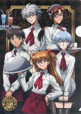 Rei Ayanami etc Cafe Uniform Clear File Evangelion: 3.0 You Can (Not) Redo x animatecafe Limited Item File Folder [USED]