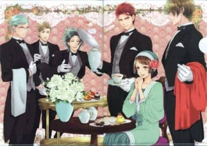 Yoshiki & Junichi & Yuriko / Hideo & Hitoshi & Mizuto B5 Clear File Chou no Doku Hana no Kusari Gensou Yowa Official Visual Fan Book -ombre et de lumiere- Stellar Works First-Come-First-Served Bonus File Folder [USED]