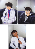 Newly Drawn Illustation A4 Clear File 3 Set Detective Conan The Crimson Love Letter Theater Original Goods File Folder [USED]