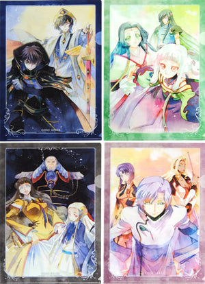 Suzaku Kururugi, etc. Code Geass: Lelouch of the Rebellion R2 5.1ch A4 File Folder 4 Piece Set 2 Collaboration Store Limited File Folder [USED]