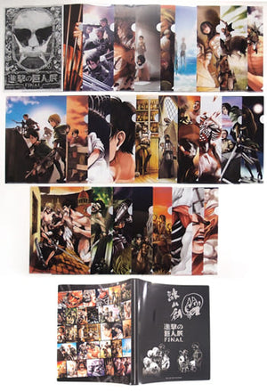 Ellen & Titan Clear File with Holder 28 Set Comics 1 to 27 Volumes Titan Exhibition Final Vusial Ellen ver & Titan ver Attack on Titan Exhibition Final File Folder [USED]