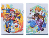 Red & Green A4 Clear File 2 Set Pokemon Trainers Pokemon Pokemon Center Limited File Folder [USED]