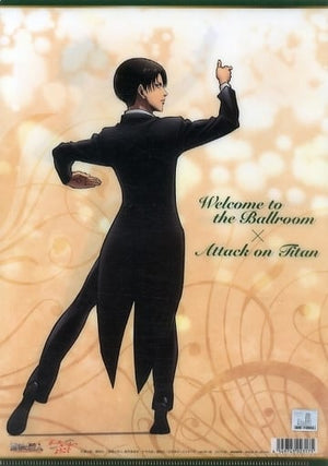 Levi/Fujita Tatara A4 Clear File Attack on Titan x Welcome to Ballroom Animate Shinjuku Limited File Folder [USED]